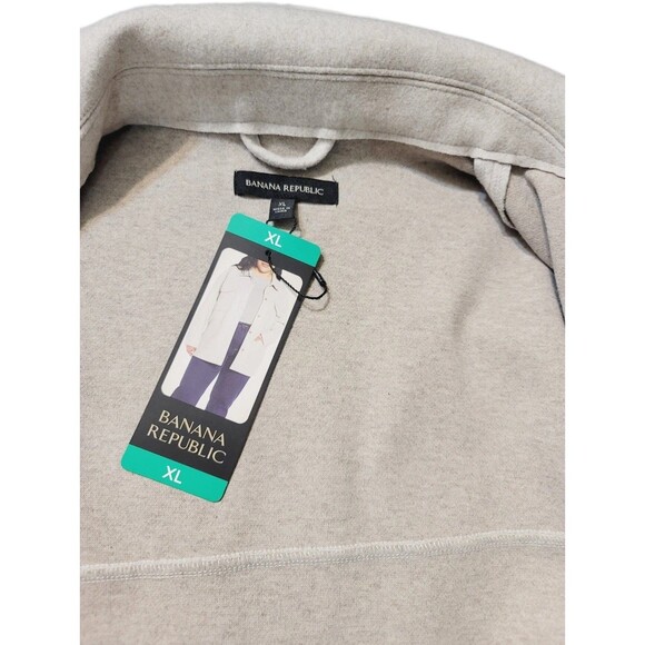 Banana Republic Women's XL Structured Super Soft Shirt Jacket Tan 4-Pocket NWT - Picture 6 of 9